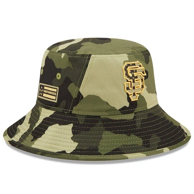 New Era Camo San Francisco Giants 2022 Armed Forces Day Bucket Hat