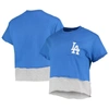 REFRIED APPAREL REFRIED APPAREL ROYAL LOS ANGELES DODGERS CROPPED T-SHIRT