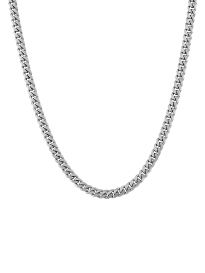 Saks Fifth Avenue Made In Italy Men's Basic Sterling Silver Curb Chain Necklace/24"