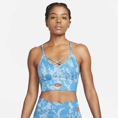 NIKE DRI-FIT INDY ICON CLASH WOMEN'S LIGHT-SUPPORT PADDED PRINTED SPORTS BRA 13919186