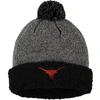 TOP OF THE WORLD TOP OF THE WORLD BLACK TEXAS LONGHORNS SNUG CUFFED KNIT HAT WITH POM