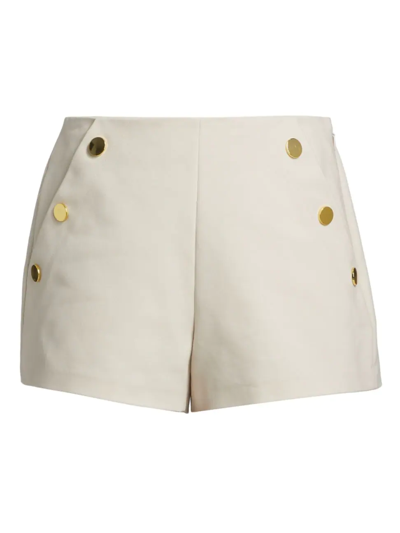 Ramy Brook Drew Button Detail Shorts In Ivory