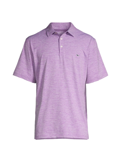 Vineyard Vines St. Jean Stripe Sankaty Regular Fit Polo Shirt In Lupine Tejeda