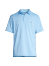 Vineyard Vines St. Jean Stripe Sankaty Regular Fit Polo Shirt In Ocean Breeze Tide Blue