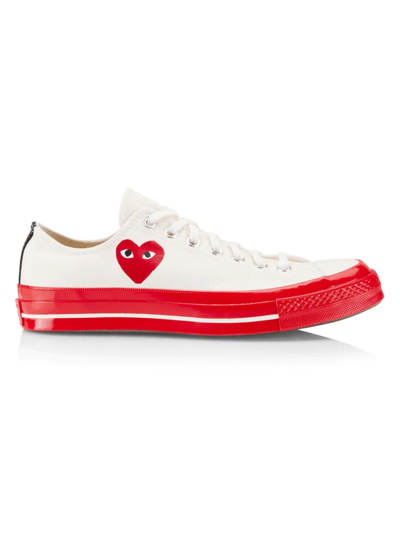 Comme Des Garçons Play X Converse Chuck 70 Low Top Sneakers In White