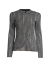 EMPORIO ARMANI WOMEN'S DOUBLE-BREASTED KNIT JACKET