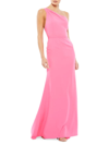 Mac Duggal Ieena One-shoulder Sheath Gown In Hot Pink