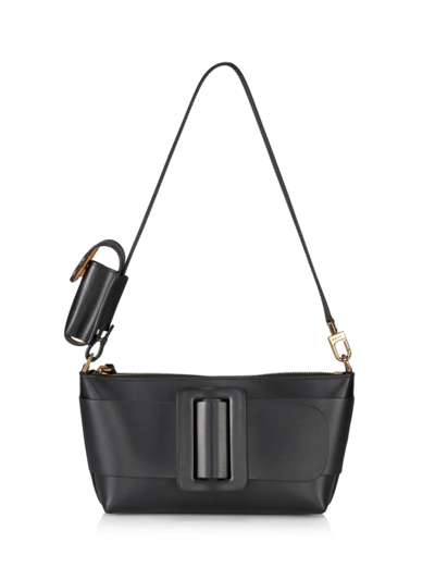 Boyy Buckle Leather Pouchette In Black  