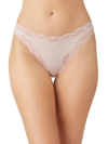 Wacoal Softly Styled High-leg Lace-trim Bikini Underwear 841301 In Rose Dust