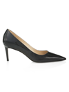 Stuart Weitzman Stuart 75 Patent Leather Pumps In Black
