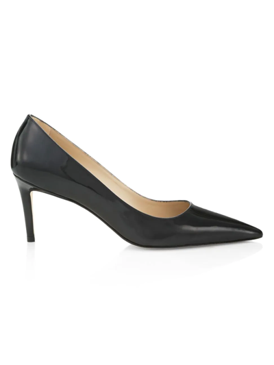 Stuart Weitzman Stuart 75 Patent Leather Pumps In Black