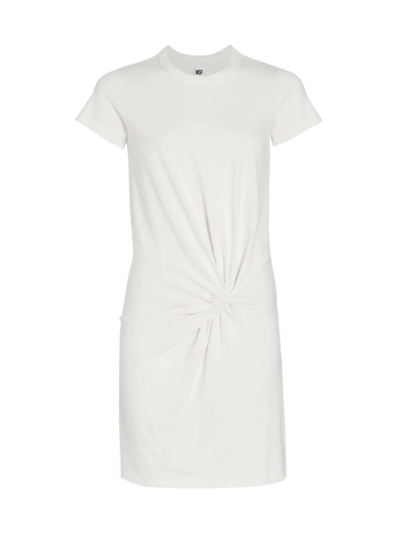 Nsf Kaden Twist Knot T-shirt Dress In White