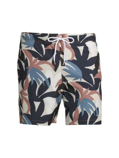 Nn07 Jules Straight-leg Mid-length Printed Swim Shorts In Nougat
