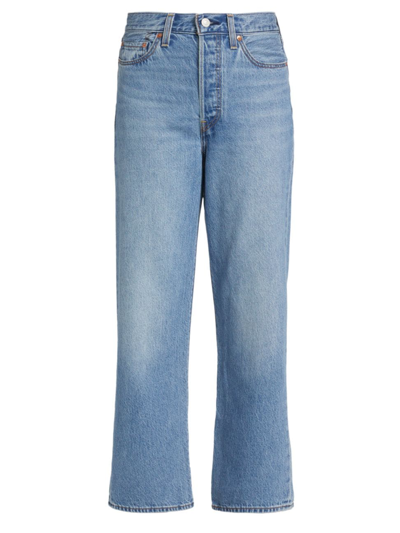 Levi's Ribcage Straight-leg High-rise Stretch-denim Jeans In Rio Top