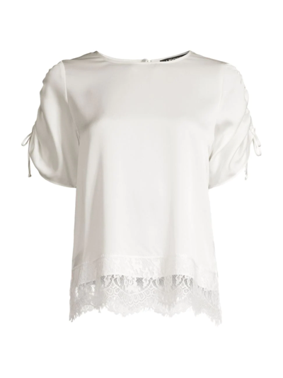 Ungaro Exclusive Mira Stretch-silk Blouse In Ivory