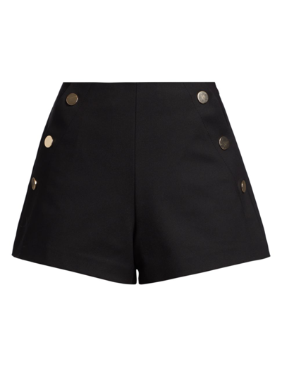 Ramy Brook Drew Button Detail Shorts In Black