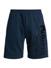 Alexander Mcqueen Men's Terry Graffiti Sweat Shorts In Ink Black