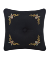 Five Queens Court Stefania Decorative Pillow, 16" X 16" In Black