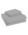 Color Sense 800 Thread Count Cotton Blend 4 Pc Sateen Sheet Set King In Light Gray