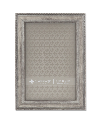 Lawrence Frames Classic Bead Border Burnished Picture Frame, 4" X 6" In Silver-tone