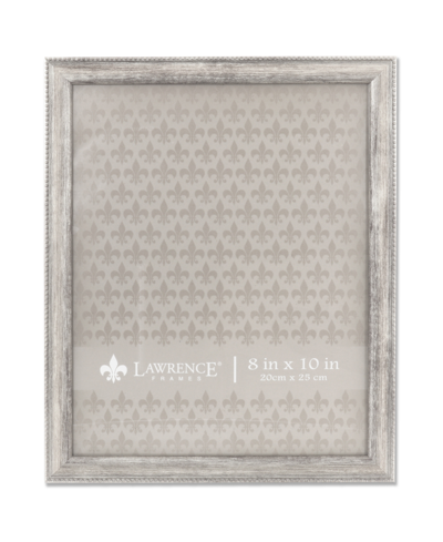 Lawrence Frames Classic Bead Border Burnished Picture Frame, 8" X 10" In Silver-tone
