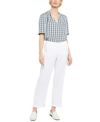 Nydj Marilyn Linen Blend Trousers In Optic White