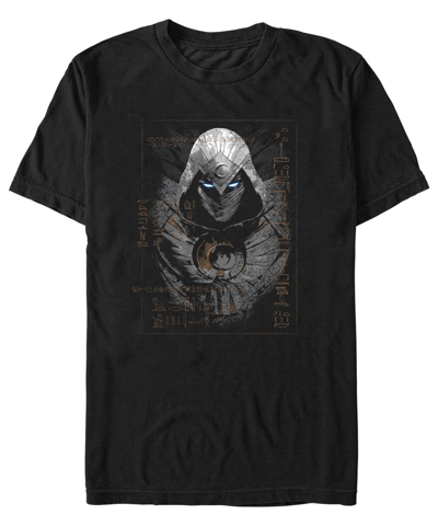 Fifth Sun Men's Moon Knight Ancient Glyphs Short Sleeve T-shirt In Black