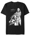 FIFTH SUN MEN'S MOON KNIGHT MK LINE ART DUO SHORT SLEEVE T-SHIRT