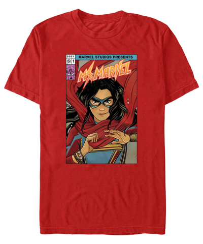 Fifth Sun Men's Marvel Film Ms Marvel Comic Cover Short Sleeve T-shirt In Red