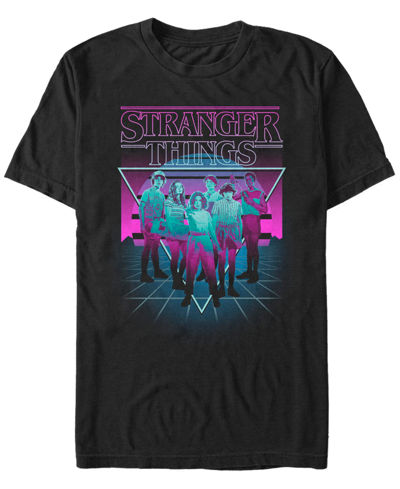 Fifth Sun Men's Stranger Things Group Short Sleeve T-shirt In Black