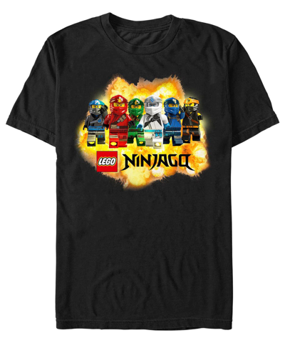 Fifth Sun Men's Lego Ninjago Ninja Explosion Short Sleeve T-shirt In Black