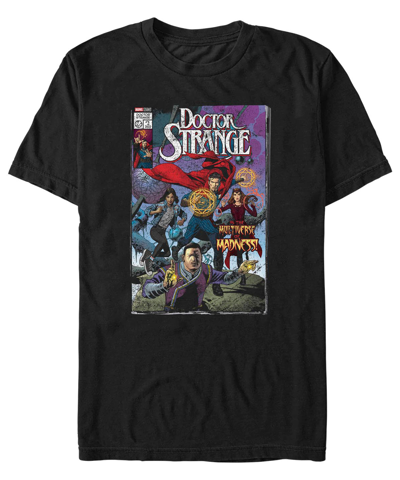 Fifth Sun Men's Marvel Film Doctor Strange Movie 2 Comic Cover Short Sleeve T-shirt In Black