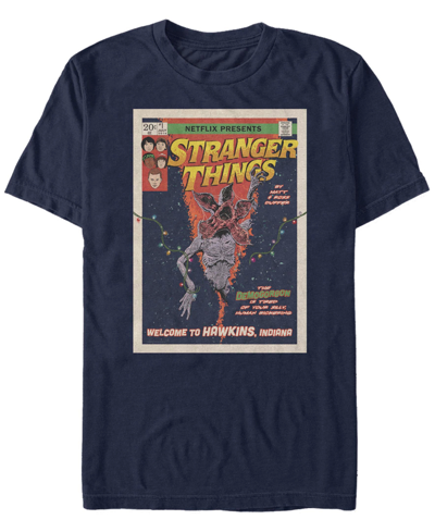 Fifth Sun Men's Stranger Things Comic Cover Short Sleeve T-shirt In Navy
