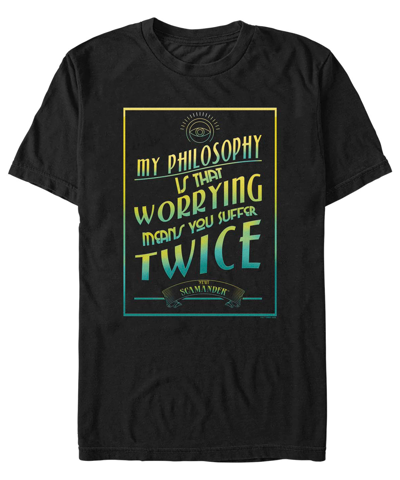 Fifth Sun Men's Fantastic Beasts And Where To Find Them Newt's Philosophy Short Sleeve T-shirt In Black