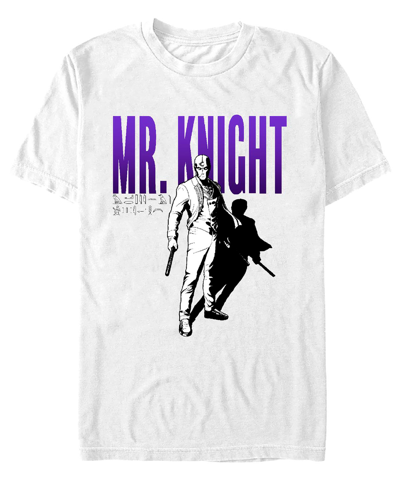 Fifth Sun Men's Moon Knight Mr Shadow Short Sleeve T-shirt In White