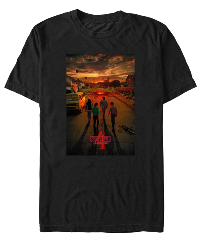 Fifth Sun Men's Stranger Things California Poster Short Sleeve T-shirt In Black