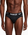 Nike Men's 3-pack Dri-fit Essential Micro Hip-brief In Black