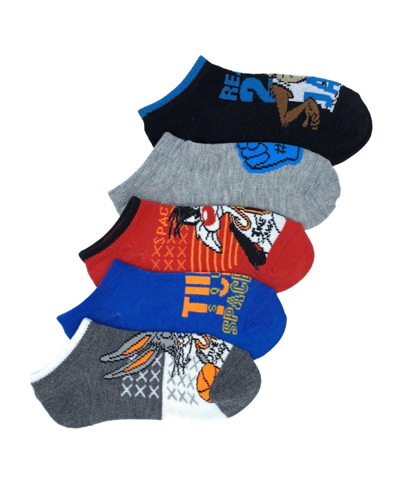 Space Jam Little Boys No Show Socks, Pack Of 5 In Gray