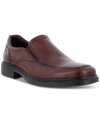 Ecco Helsinki 2.0 Mens Leather Square Toe Loafers In Cognac