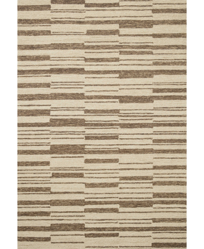Chris Loves Julia Polly Pol-04 5' X 7'6" Area Rug In Tobacco