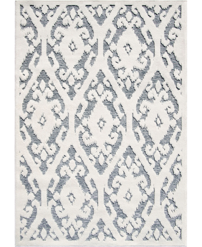 Edgewater Living Closeout!  Prima Loop Prl10 5'2" X 7'6" Outdoor Area Rug In White Blue