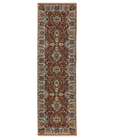 Jhb Design Devine Dev62r1 2'3" X 7'6" Runner Area Rug In Red,ivory