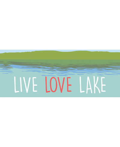 Liora Manne Frontporch Live Love Lake 2' X 5' Runner Outdoor Area Rug In Blue