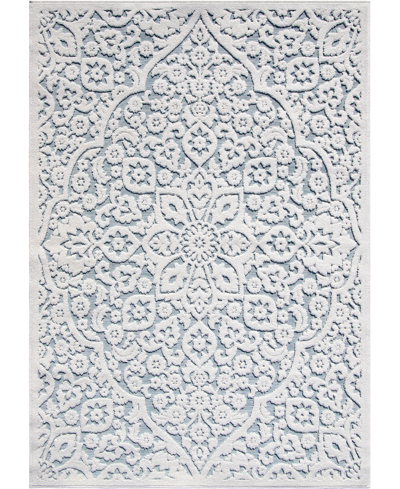 Edgewater Living Closeout!  Prima Loop Prl07 7'9" X 10'10" Outdoor Area Rug In White Mist