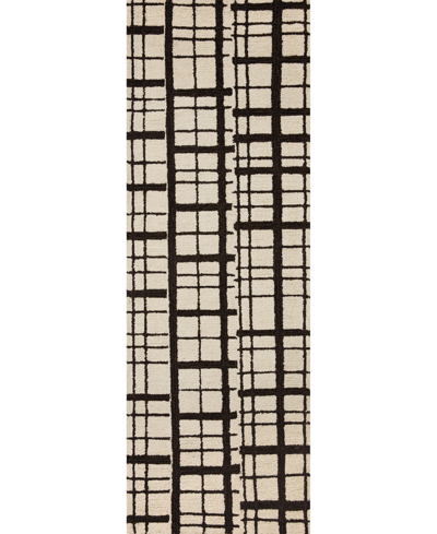 Chris Loves Julia Polly Pol-02 2' X 5' Runner" Area Rug In Black