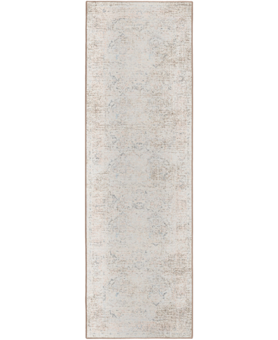D Style Basilic Bas3 2'6" X 10' Runner Area Rug In Ivory