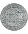 D Style Jericho Jc7 8' X 8' Round Area Rug In Charcoal