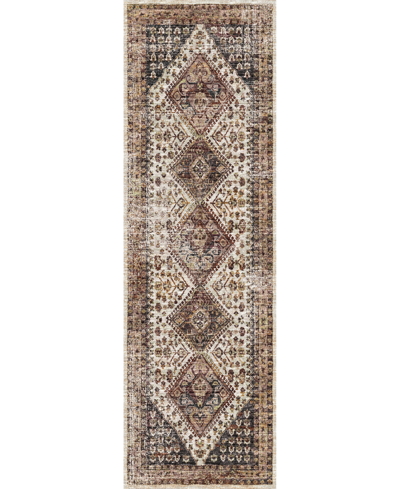 D Style Jericho Jc9 2'6" X 12' Runner Area Rug In Brown
