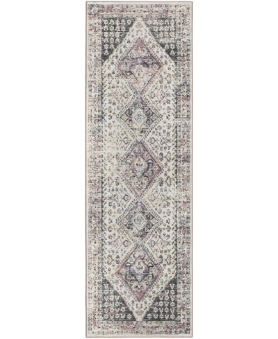 D Style Basilic Bas9 2'6" X 8' Runner Area Rug In Ivory