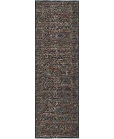 D Style Jericho Jc10 2'6" X 8' Runner Area Rug In Midnight